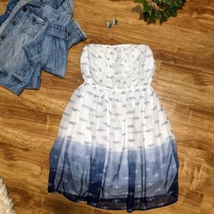 Mudd Blue Ombre Strapless Dress